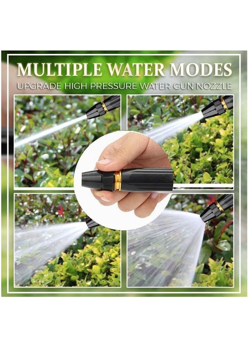 Generic - Water Spray Gun Car Wash Nozzle High Pressure Nozzle Spray Water Gun Water Jet Hose Nozzles Pipe For Gardening, Bike Car Wash Garden Watering Tool Black High Pressure Nozzle with 3 Attachment - Image 1