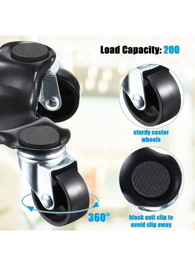 5pcs Heavy Duty Furniture Dolly Set Triangular Swivel Casters Adjustable Height Handle - Image 4