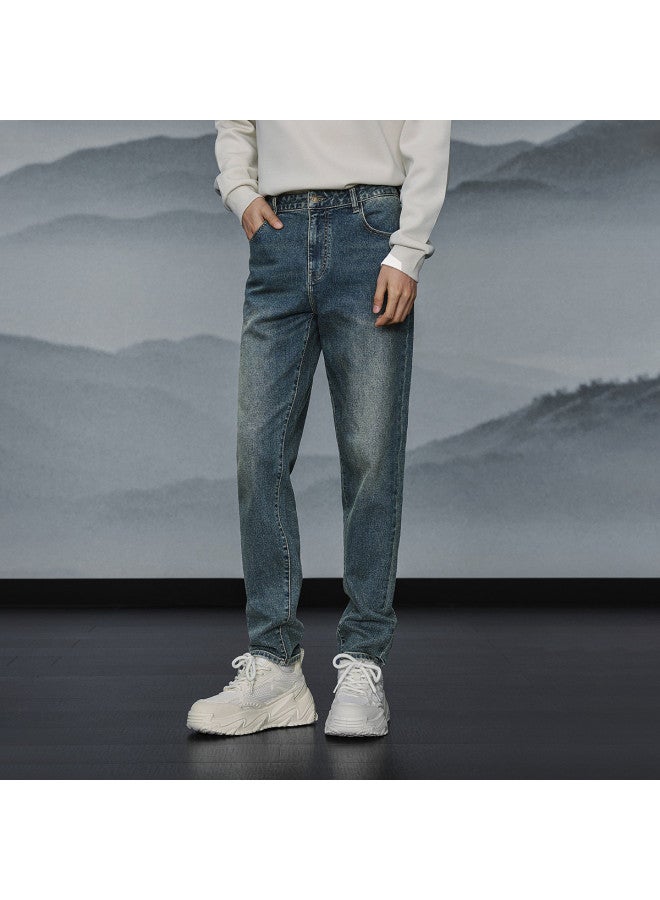 HLA Comfortable Slim Fit】25 Spring And Autumn Chinese Dragon Five-pocket Breathable And Durable Men's Jeans - Image 4