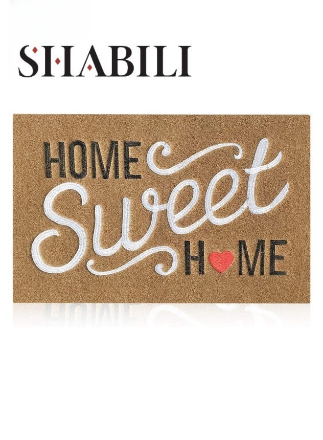 SHABILI Welcome Mats for Front Door 80 x 50 cm，Durable Non Slip Backing Floor Mat， Ultra Absorb Mud Easy Clean Entry Door mat for Indoor High Traffic Areas Outdoor Entryway Rug  - Image 1