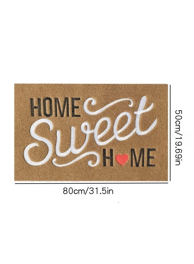 SHABILI Welcome Mats for Front Door 80 x 50 cm，Durable Non Slip Backing Floor Mat， Ultra Absorb Mud Easy Clean Entry Door mat for Indoor High Traffic Areas Outdoor Entryway Rug  - Image 5