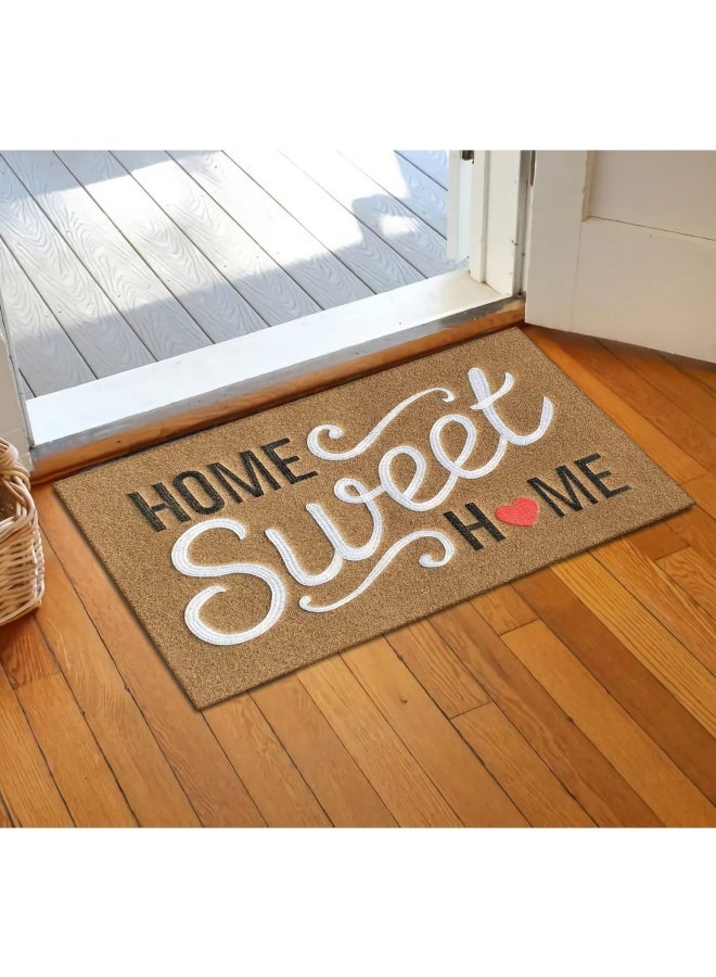 SHABILI Welcome Mats for Front Door 80 x 50 cm，Durable Non Slip Backing Floor Mat， Ultra Absorb Mud Easy Clean Entry Door mat for Indoor High Traffic Areas Outdoor Entryway Rug  - Image 2