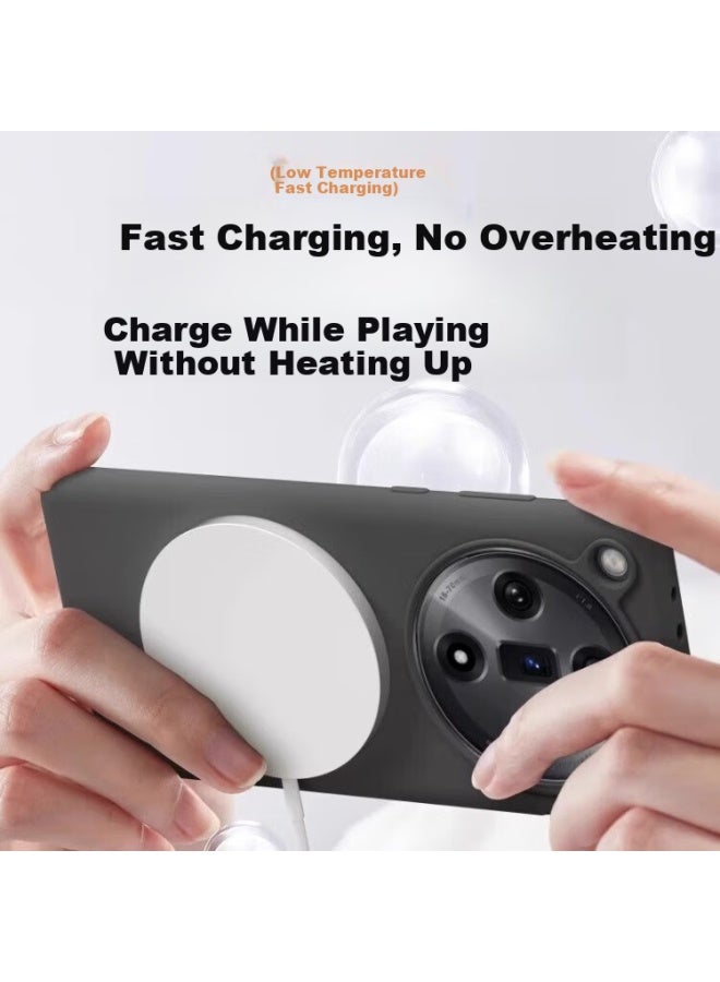 Langling Silicone Camera Button Upgrade Magnetic Adsorption Phone Case For Oppo Find X8 Ultra Skin-Friendly Silicone Lens Black - Image 2