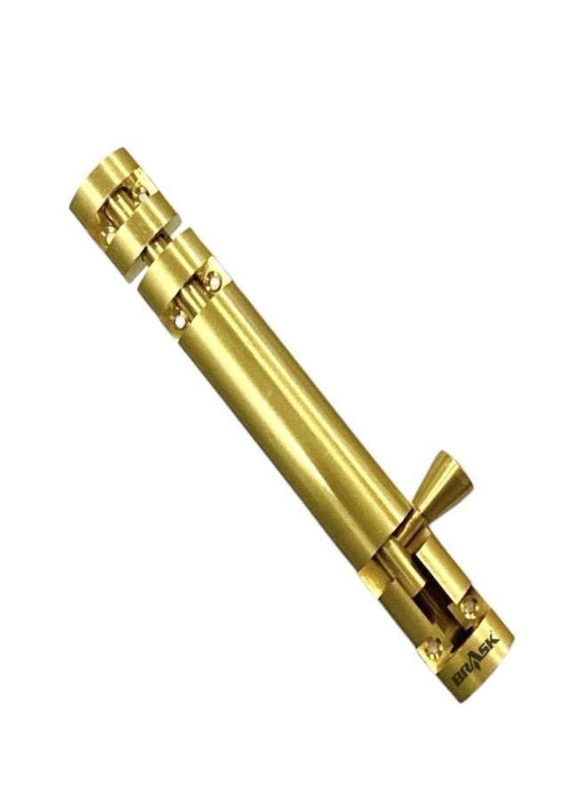 BRASK "BRASK" Brass Tower Bolt Xylo Heavy - Golden Satin Finish with Screws | Door Latch - Chitkani for Doors & Windows | Xylo Heavy Tower Bolts | Kundi/Chitakni/Latch/Chitkini (6 Inches, 1, Piece) - Image 3