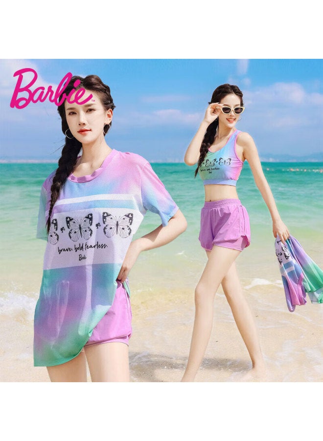 Barbie Babi Women's Two-piece Swimsuit, Tummy Control, Slimming, Boyshort Swimwear, For Beach Vacation And Hot Springs - Image 1