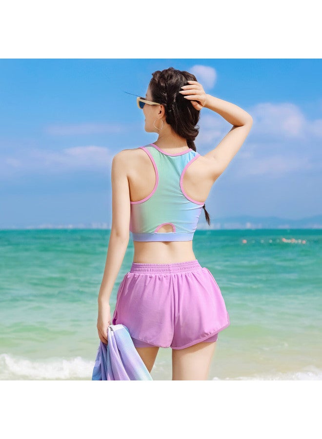 Barbie Babi Women's Two-piece Swimsuit, Tummy Control, Slimming, Boyshort Swimwear, For Beach Vacation And Hot Springs - Image 2