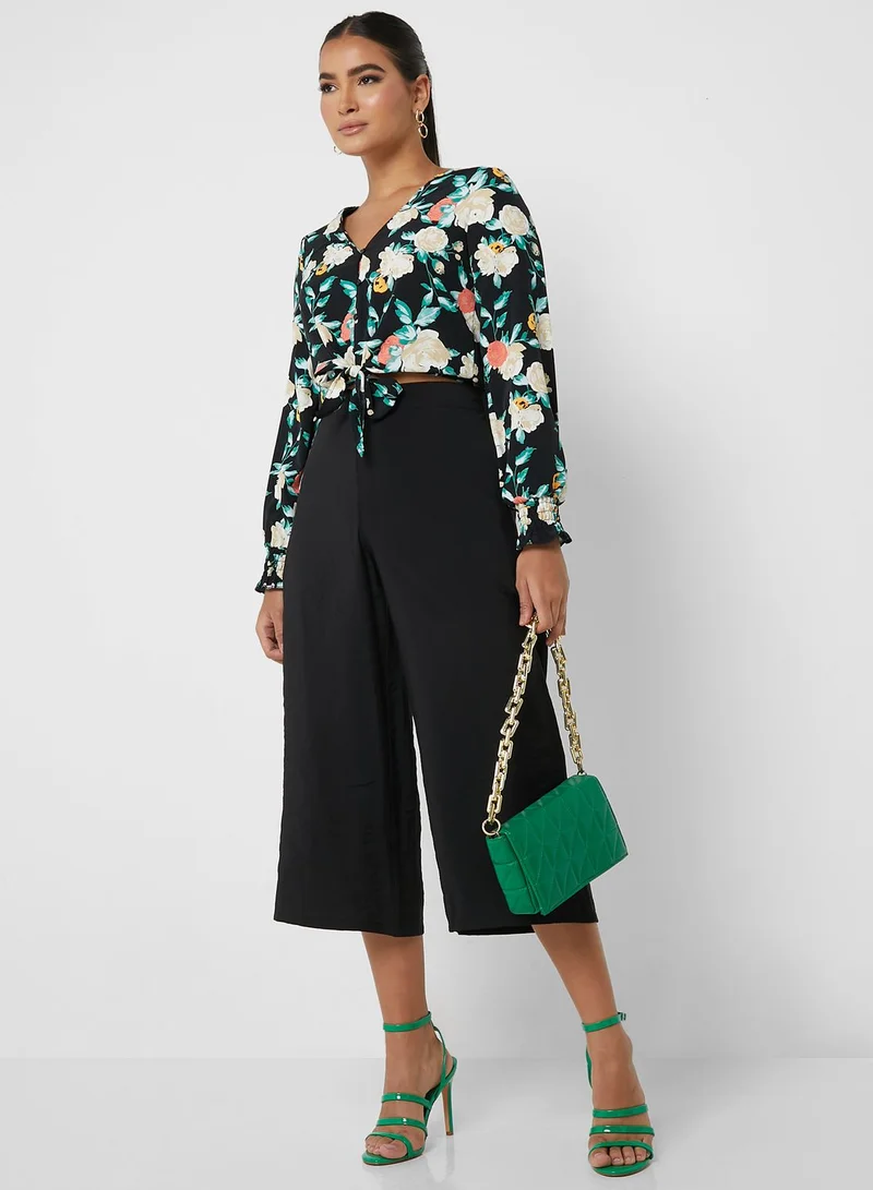 VERO MODA Floral Tie Detail Top