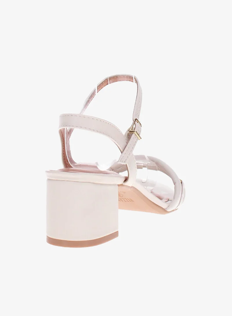 VIZZANO Off White Heels Sandal for Women – Stylish Ladies Heel Sandals & Sling Back Heels for Girls for Women | Best Price UAE