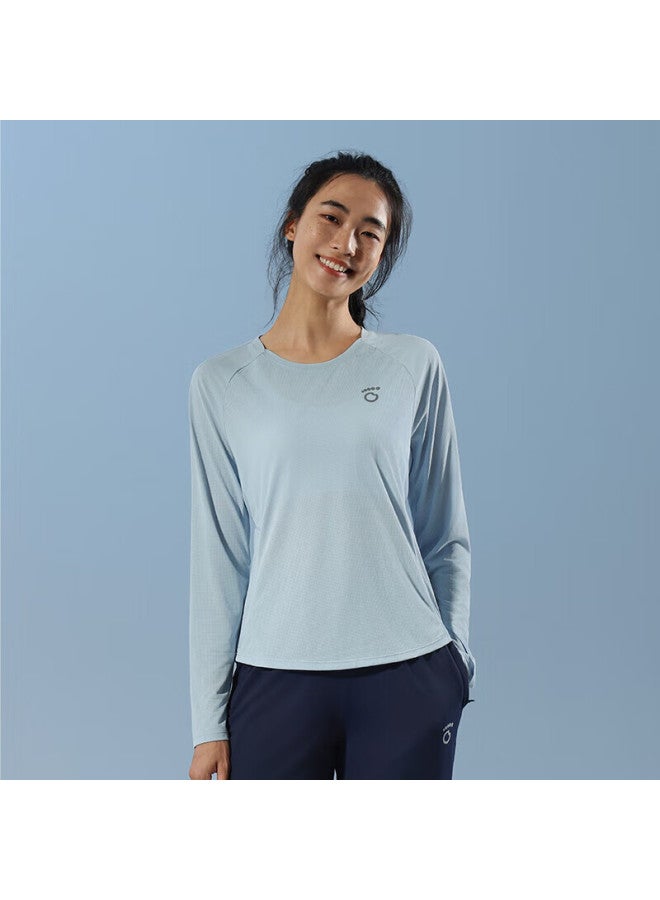 Macondo Original Running Long Sleeve T-shirt 9th Generation Breathable Quick-dry Sweat-resistant Invisible Moonlight Blue Women's M - Image 1