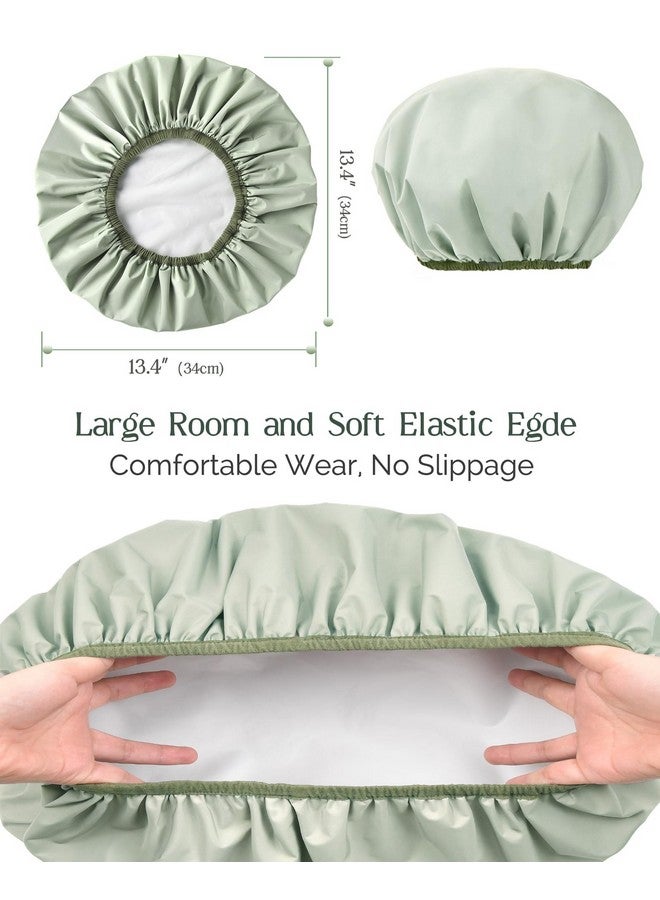 YANIBEST Shower Cap For Women Waterproofreusable Shower Cap Gifts For Women Waterproof Hair Shower Caps For Long Hair Nonslip Shower Cap One Size - Image 2