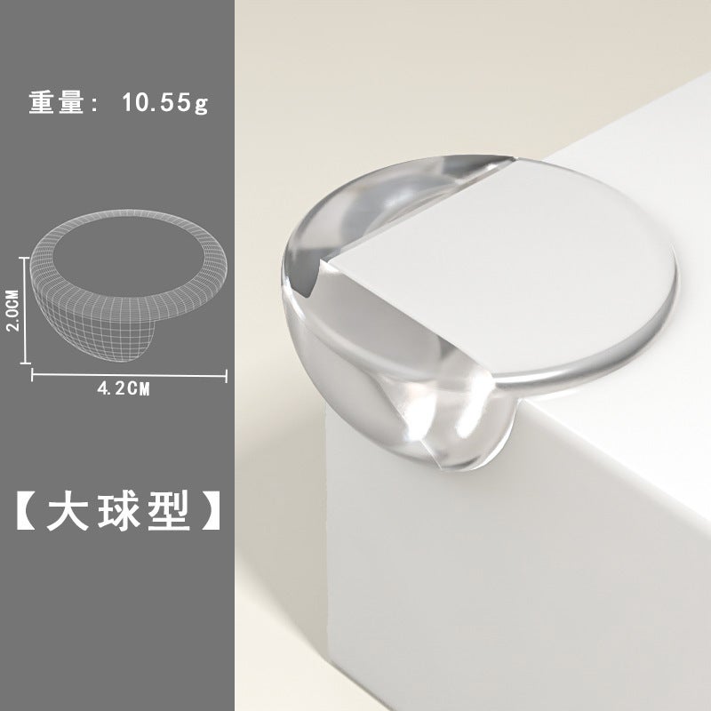 Cross-border export anti-collision angle transparent soft infant safety table corner protective cover baby glass coffee table silicone corner protector Big ball 3m glue