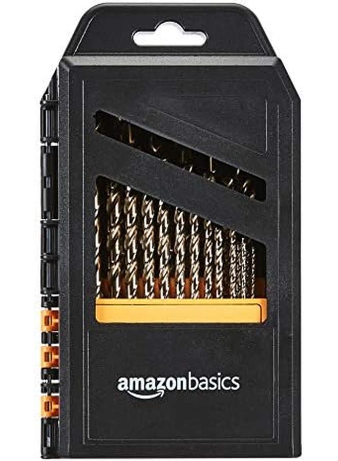 Titanium Drill Bit Set 29 Piece M35 High Speed Steel Hss For Steel Alloy And Other Hard Metals
