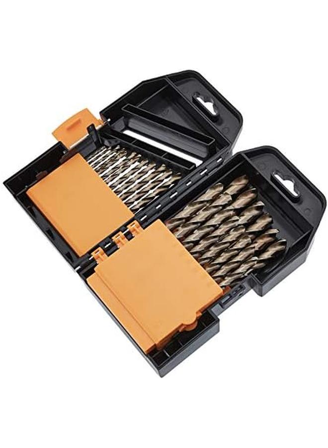 Titanium Drill Bit Set 29 Piece M35 High Speed Steel Hss For Steel Alloy And Other Hard Metals
