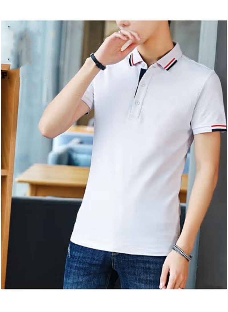 Shougu Fashion Mens Slim Fitting Polo Shirt 