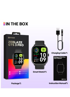 Zeblaze Smart Watch AMOLED 260mAh Smart Watches for Men Women Bluetooth Make/Answer Calls Fitness Modes and  Sleep Modes Multi-app Message Reminder Multi Language Black  - Image 5
