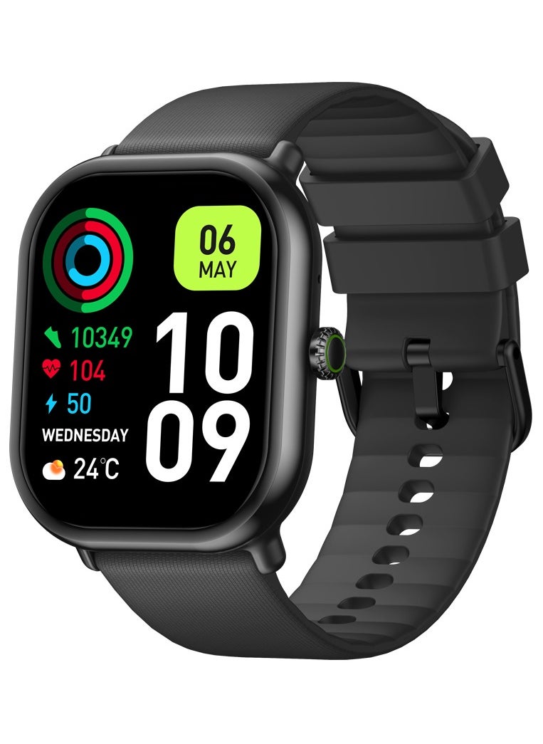 Smart Watch AMOLED 260mAh Smart Watches for Men Women Bluetooth Make/Answer Calls Fitness Modes and  Sleep Modes Multi-app Message Reminder Multi Language Black 