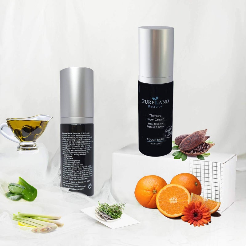 Pureland Beauty Therapy Blow Cream - Leave-In Hair Repair Treatment - Hydrating Hair Mask for Sensitive Scalp and Dry Hair - Natural Hair Care - Chemical-Free and Plant-Based - Image 2