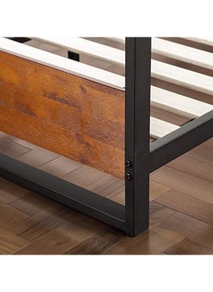 Home Gallery Metal Bed includes Wood Bed  - Image 3