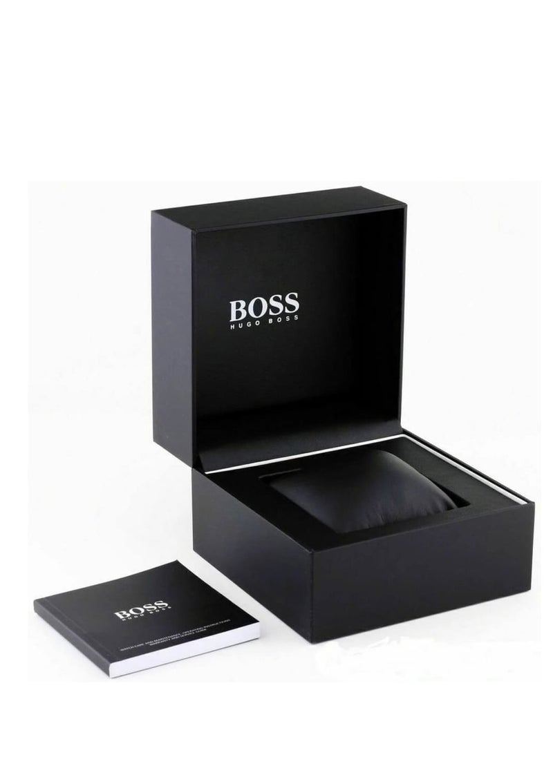 هوغو بوس - ساعة BOSS Troper للرجال كوارتز أنالوج بسوار من الفولاذ المقاوم للصدأ 1514108، فضية - Image 1