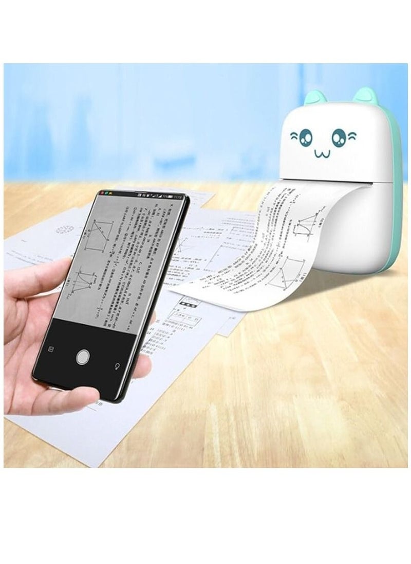 Generic - Pocket PrintPal  Portable Mini Bluetooth WiFi Printer for Mobile Phones Print Photos, Notes, Labels, and More(with 13 Rolls) - Image 1
