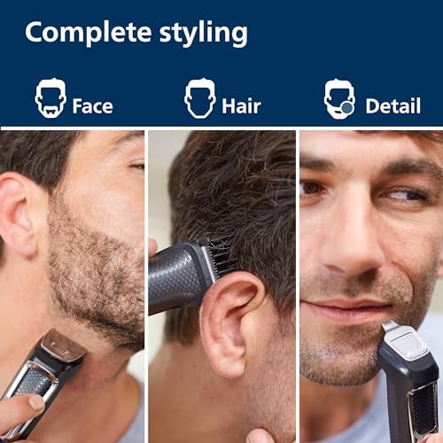 Norelco Philips Multi Groomer All-In-One Trimmer Series 3000-13 Piece Mens Grooming Kit For Beard, Face, Nose, Ear Hair Trimmer And Hair Clipper - No Blade Oil Needed, Mg3740/40 - Image 3
