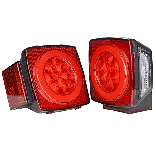 LINKITOM New Halo Submersible LED Trailer Light Super Bright Brake Stop Turn Tail License Lights for Camper Truck RV Boat Snowmobile Under 80 Inch