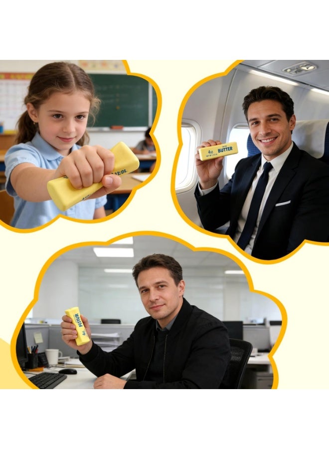 squishy Slow Rising Butter Squishy, Food Stress Balls for Adulds Anxiety Relief Squishies Soft Fidgets for ADHD Gifts Office School(1 Pcs Butter Stick) - Image 5