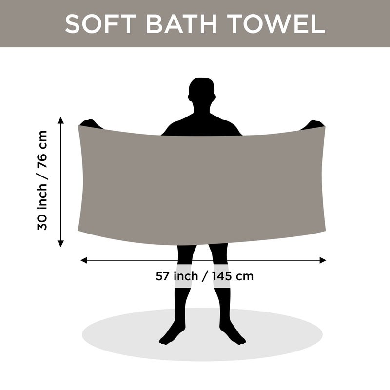 NFI essentials Microfiber Super Absorbent Bath Towel (57"x30") Soft Bath Towel for Multipurpose Use for Sports, Travel, Fitness, Yoga, Bathroom, Gym (TOW-3-P1) - Image 5