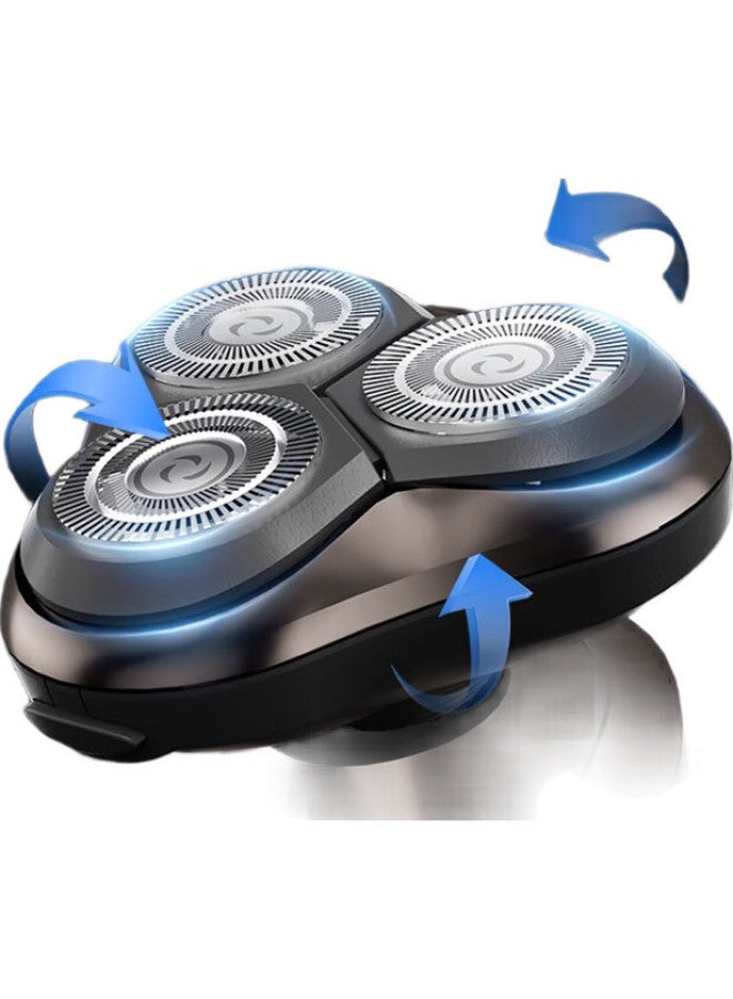 CHIGO Electric Shaver For Men, Quick-Charging Portable Three-Head Beard Trimmer, Razor For Facial Hair, Gift For Father, Husband, Boyfriend, Holiday Present Sg-5555 - Image 3