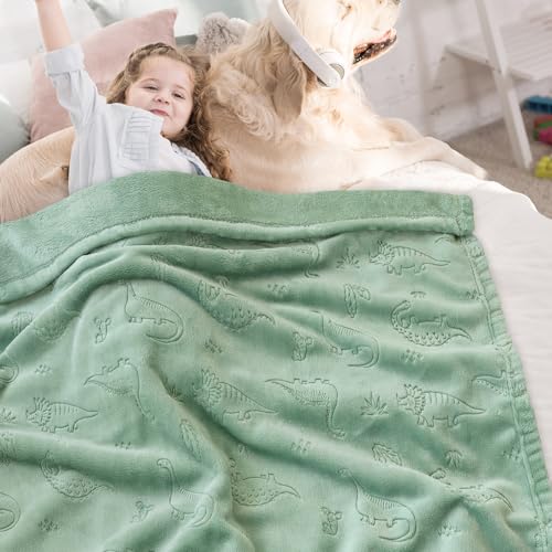 BORITAR Baby Blanket for Boys Girls, Ultra Soft Warm 3D Animal Print Blanket for Newborn Infant Toddler, Fleece Fluffy Blanket for Crib, Stroller (30x40 Inches, Sage Green) - Image 4