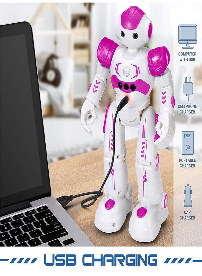 KingsDragon RC Robot Toys for Kids, Gesture & Sensing Programmable Remote Control Smart Robot for Age 3 4 5 6 7 8 Year Old Boys Girls Birthday Gift Present，Rose - Image 4