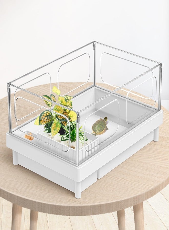 Moonorange Reptile Artificial Plants, Terrarium Plants Decorations Supplies, Aquarium Fish Tank Plant, Amphibian Habitat Hideout Tank Accessories (M Set-2pcs/C) - Image 4