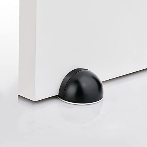 Gudui Door Stopper, Self Adhesive Floor Door Stop for Bottom of Door Black Rubber Bumper No Drilling Doorstop Wall Protector, 2 Pack - Image 3