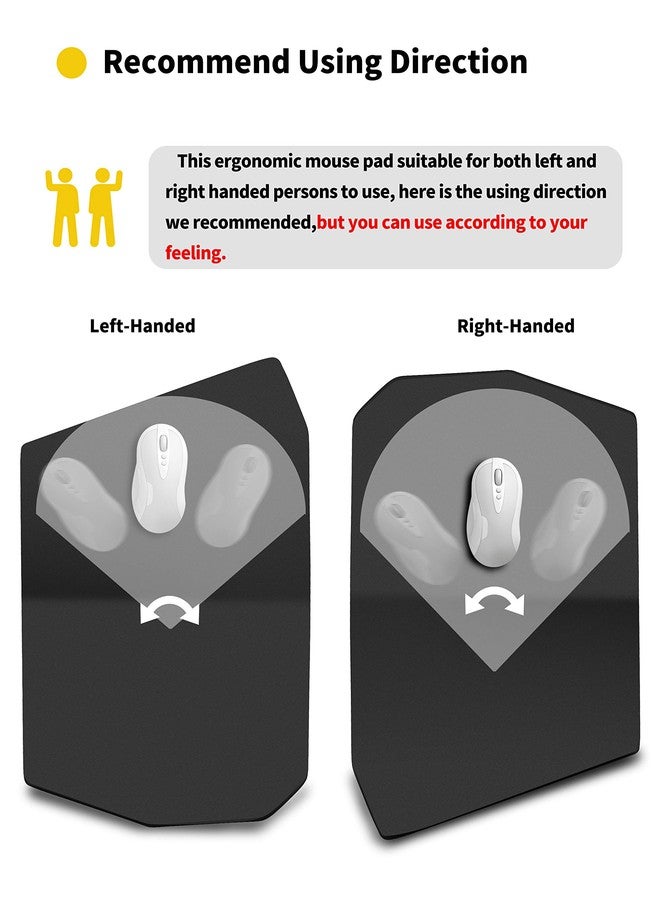 SOUNDANCE Ergonomic Mouse Pad with Wrist Rest Memory Foam Support, Black - Image 5
