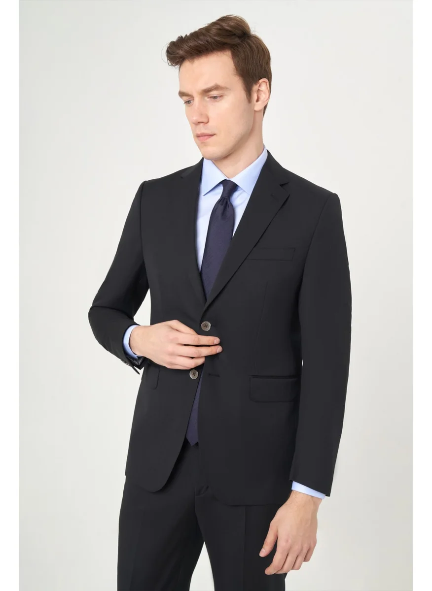 Bisse Men's Regular Fit Plain Suit BLACK PTK22K22225_D99
