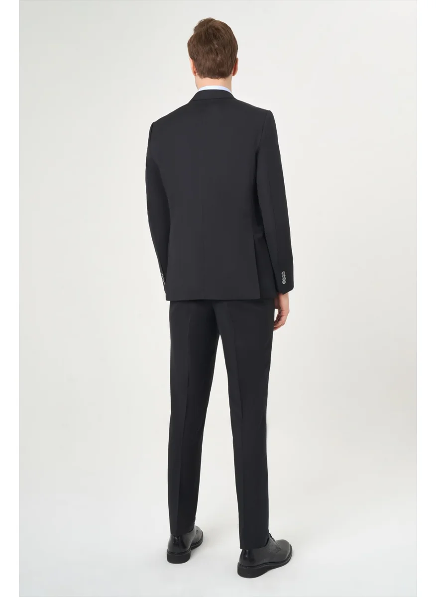 Bisse Men's Regular Fit Plain Suit BLACK PTK22K22225_D99