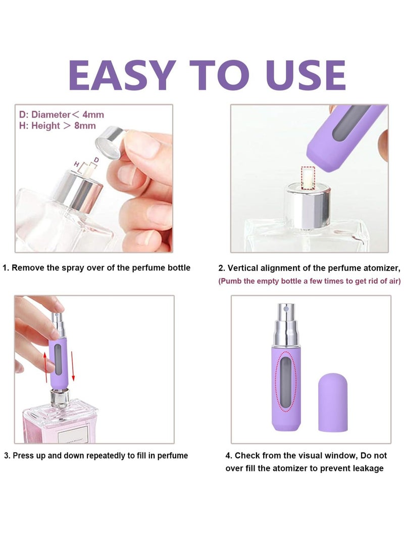 Loquat Portable Perfume Atomizer Travel Size Spray Bottles Fragrance Empty Container for Women(6 Colors) - Image 5