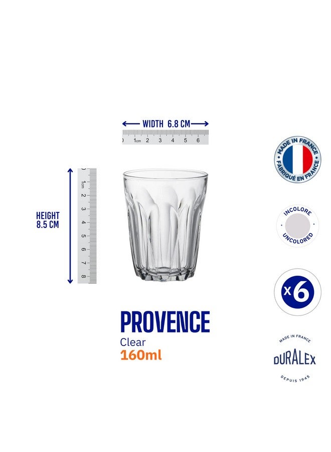 DURALEX كوب دوراليكس® بروفانس الشفاف 160 مل، مجموعة من 6 أكواب | مثالي للمشروبات الساخنة أو الباردة، الشاي، القهوة، العصير، الكوكتيلات، الموكتيلات | زجاج مقسى مقاوم للخدش بشكل فائق - Image 4