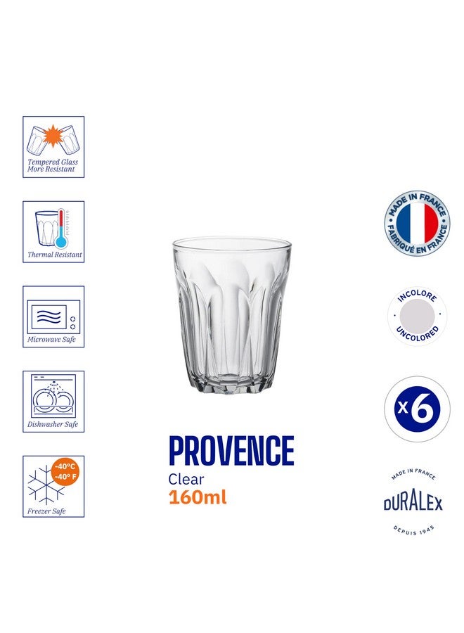 DURALEX كوب دوراليكس® بروفانس الشفاف 160 مل، مجموعة من 6 أكواب | مثالي للمشروبات الساخنة أو الباردة، الشاي، القهوة، العصير، الكوكتيلات، الموكتيلات | زجاج مقسى مقاوم للخدش بشكل فائق - Image 5