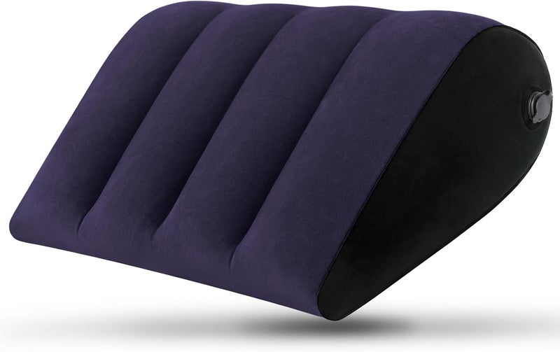 JCDOBEST Portable Inflatable Wedge Pillow 1 Pack,Body Positioner for Sleep Support, Adjustable Travel Pillow - Lightweight Bed/Leg Support Pillow, Fast Inflation - Image 1