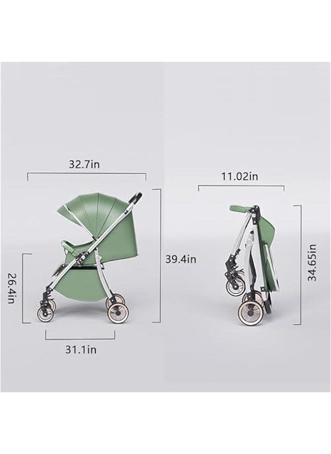 Gonice - Two-Way Foldable Baby Stroller, Convertible Portable Travel Stroller, One Hand Umbrella Stroller with 5-Point Harness,Extra Storage, Child Tray, Full-Size Toddler Stroller for Family Outings - Image 1