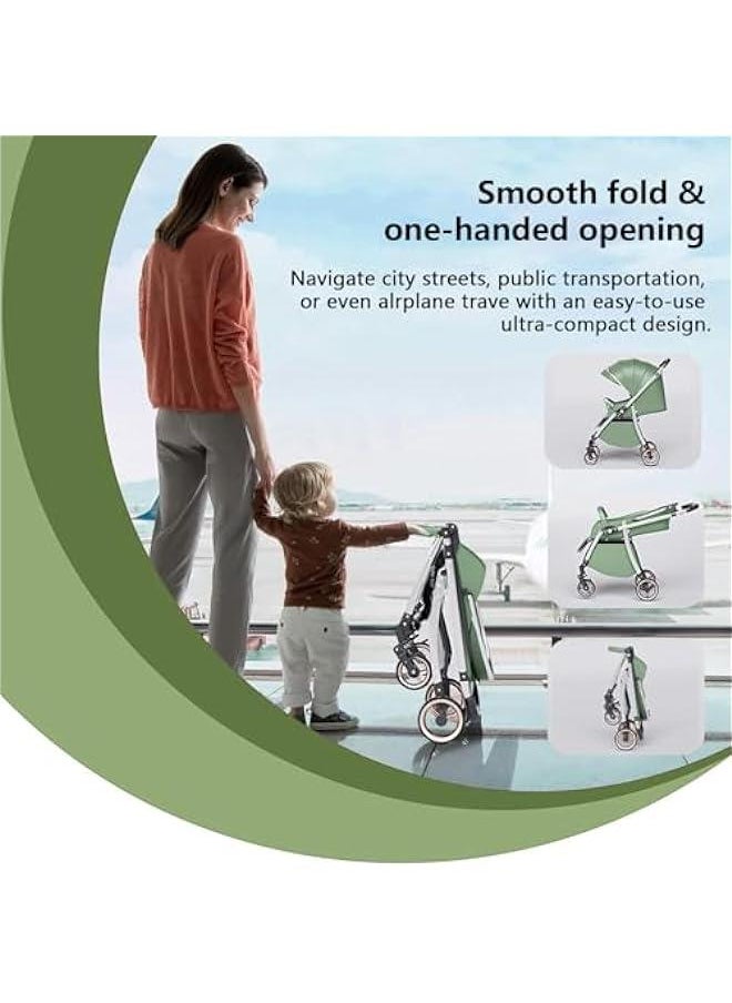 Gonice - Two-Way Foldable Baby Stroller, Convertible Portable Travel Stroller, One Hand Umbrella Stroller with 5-Point Harness,Extra Storage, Child Tray, Full-Size Toddler Stroller for Family Outings - Image 1