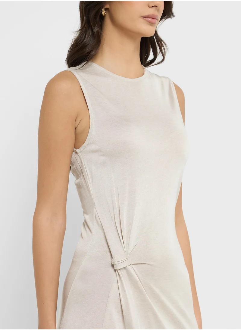 MANGO Crew Neck Dress