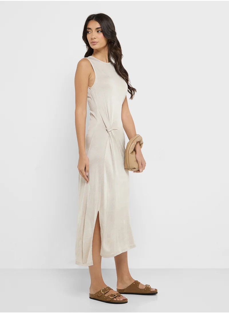 MANGO Crew Neck Dress