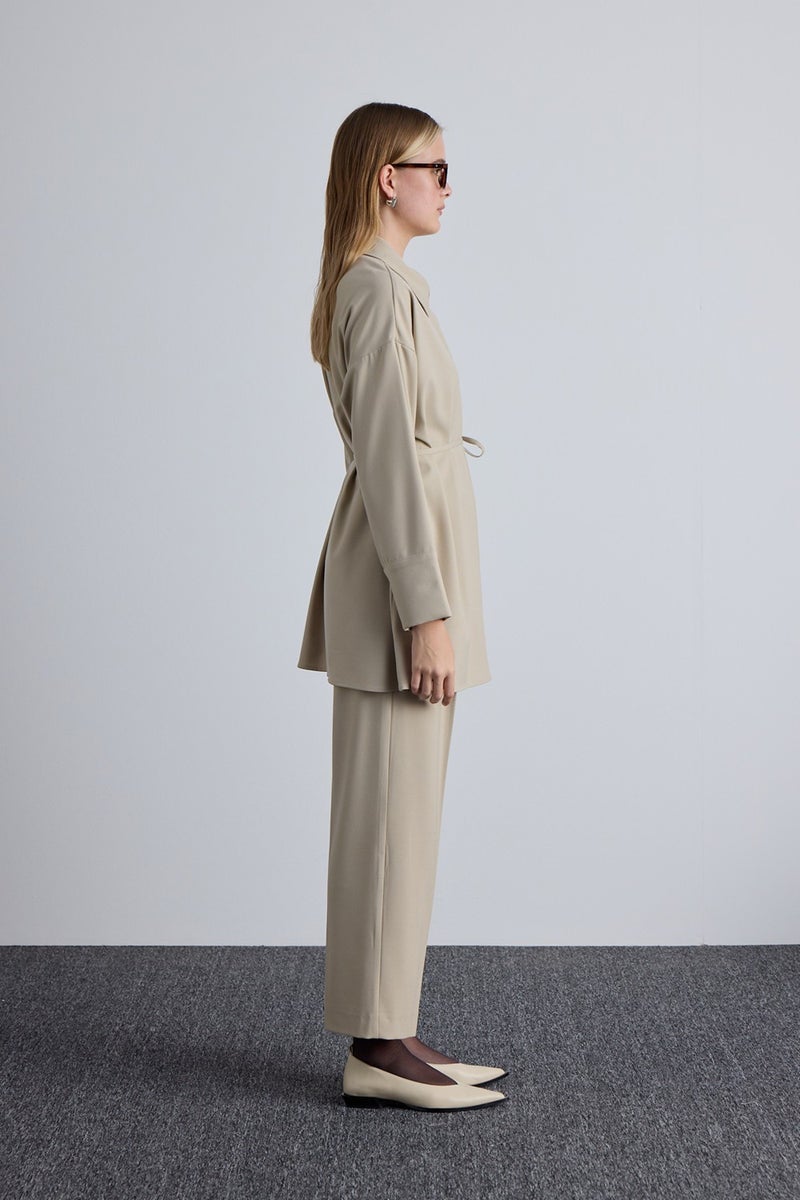Manuka Wide Neck Tunic Beige  - Image 3