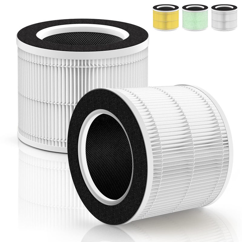 UPGRADED WHITE RPAP088 RPAP088B Filter Compatible with RENPHO RPAP088F1 RPAP088F2 H13 True Replacement Filter for RPAP088B RPAP088W RPAP088WRPAP088B Air Purifier Model RPAP088 2Pack