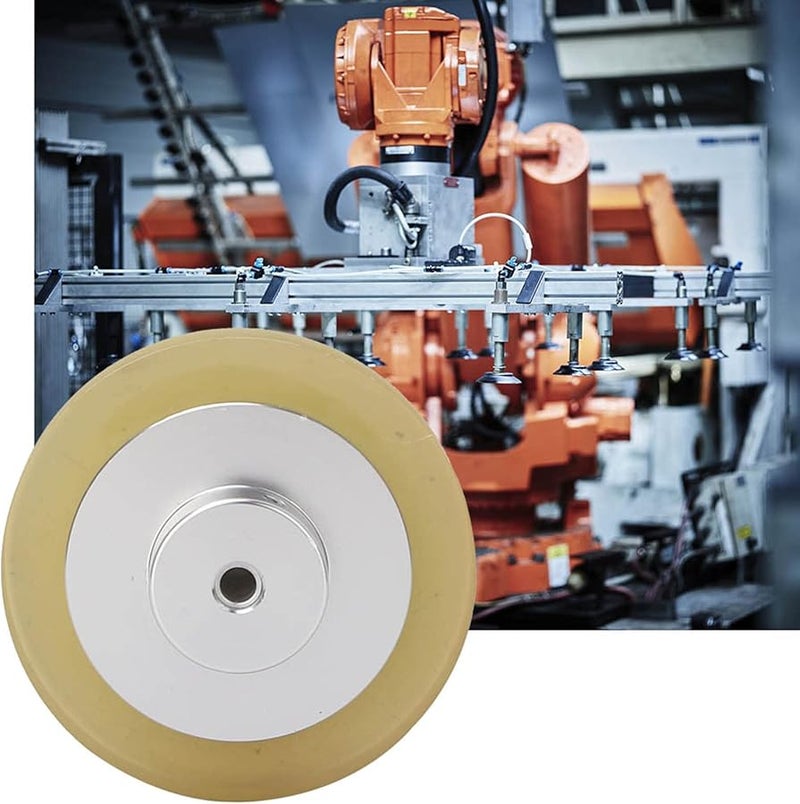 200 ملم عجلة ترميز أتمتة صناعية متر قياس مع مطاط مضاد للانزلاق وقوس من سبائك الألومنيوم - Image 4