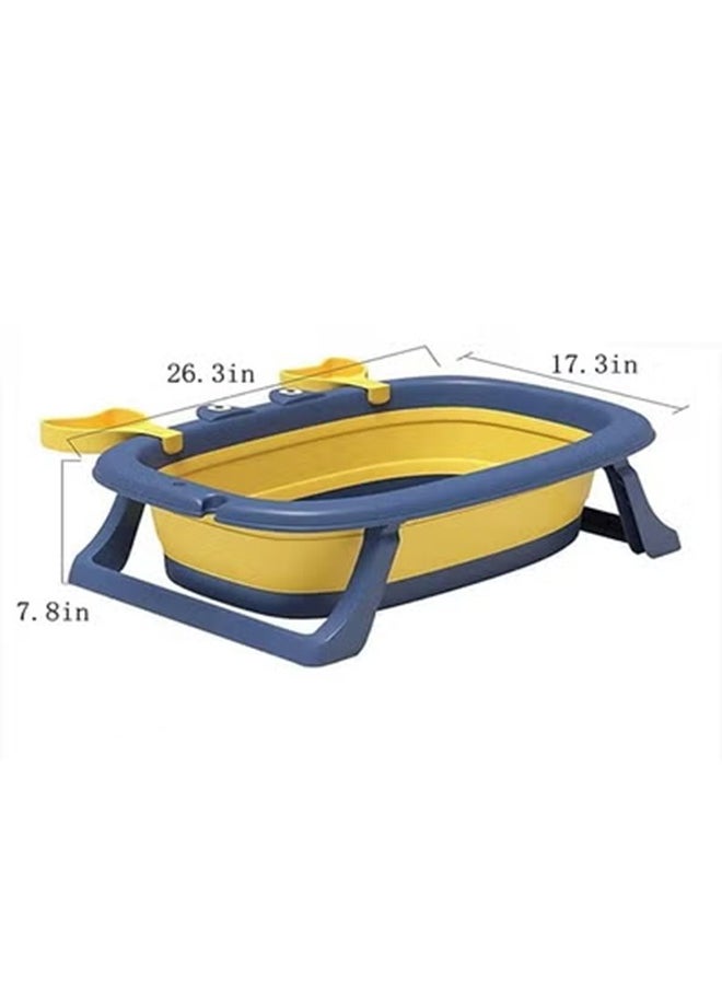 Beauenty Baby Bathtub Portable With Baby Cushion Collapsible Toddler Bath Tub for Kids Foldable Infant Shower Basin Anti Slip Skid Proof New Born Toddler Bathing Support | Bath Organizers 0-2 Years  - Image 2