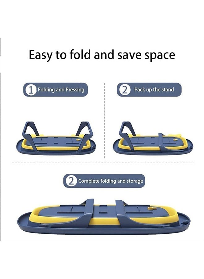 Beauenty Baby Bathtub Portable With Baby Cushion Collapsible Toddler Bath Tub for Kids Foldable Infant Shower Basin Anti Slip Skid Proof New Born Toddler Bathing Support | Bath Organizers 0-2 Years  - Image 4