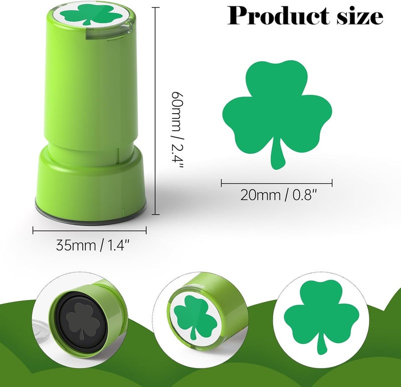 WAHXIAOSW Self-Inking Shamrock Stamp for Teachers, Hand Stamps for Events and Classrooms, Teacher Stamps for Schools, Greeting Cards, Loyalty Cards, and Scrapbooks - Image 2
